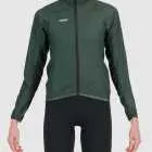 Front view of the womens Forest water resistant atom jacket with reflective detail made by Enjoy.cc