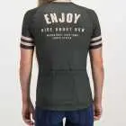 Ladies Semester peat coloured Supremium Cycle Top. Designed and manufactured by Enjoy cycling apparel.