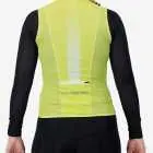 Back view of the Scruncher womens cycling gilet in Hi-vis yellow design by Enjoy.cc