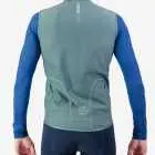 Back view of the Winter Mens cycling gilet jersey in a solid dark teal colour way by Enjoy.cc