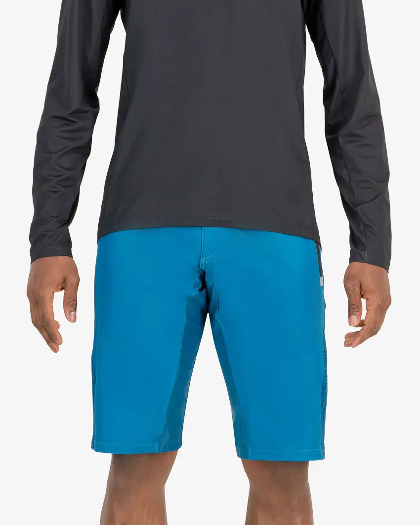 Front of the mens Reptilia Aline trail short in the scenic marine design made by enjoy.cc