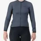 Front view of the women's thermal training long sleeve jersey in a slate colour way by Enjoy.cc