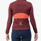 Back view of the women's thermal training long sleeve jersey in a mahogany colour way by Enjoy.cc