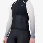 Side view of the Thermal womens cycling gilet in plain black design by Enjoy.cc