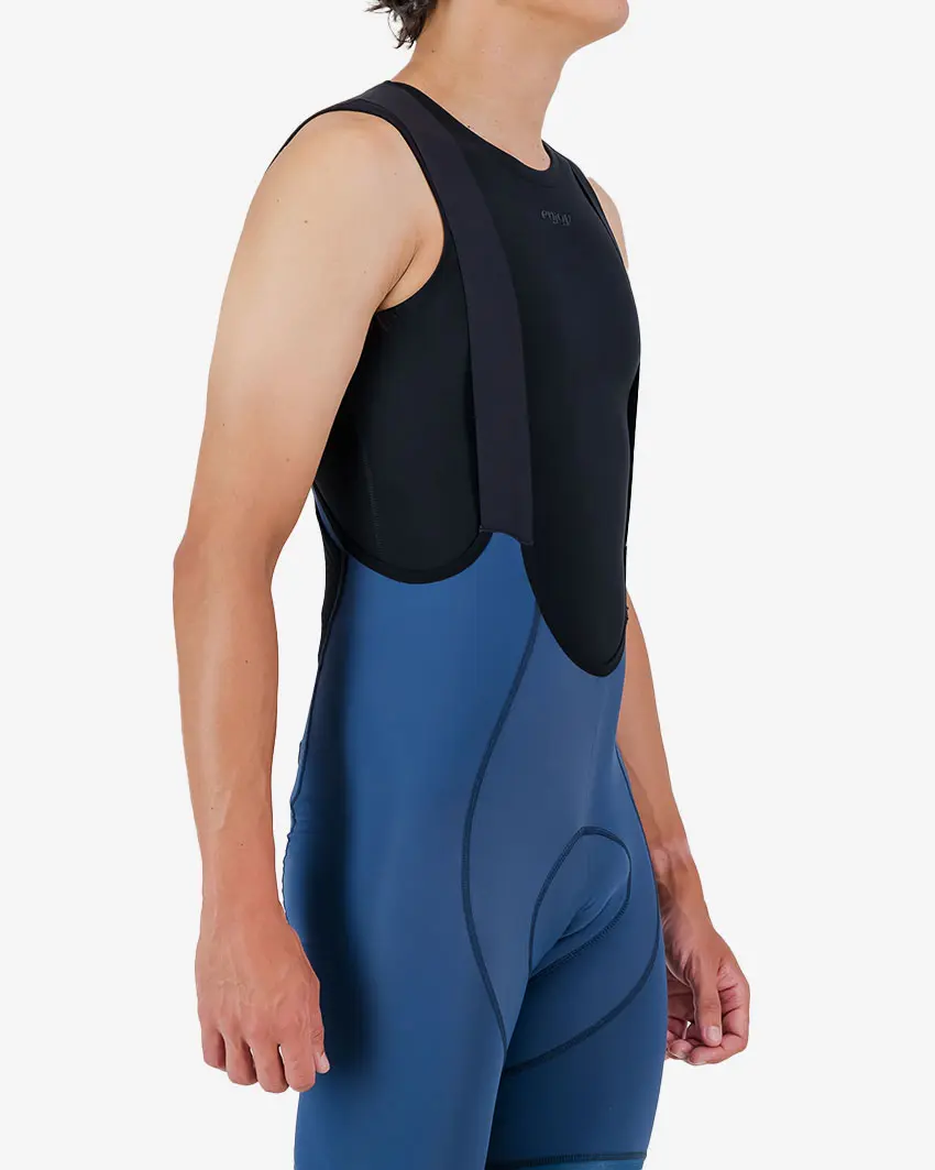 Side view of the Enjoy men's fleeced base layer in black with vinyl detailing made by Enjoy.cc