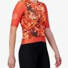 Side view of the Womens Semi Custom Proxision cycling jersey in a flame tie-dye design Enjoy.cc
