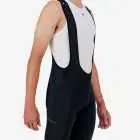 Side view of the Enjoy Octane men's cargo bib short in black made by Enjoy.cc