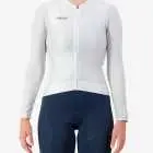 Front view of the ProXision women's long sleeve cycling jersey in an Arctic colour way by Enjoy.cc