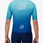 Back view of the Mens Semi Custom Supremium cycling jersey in an Aqua gradient design Enjoy.cc