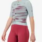 Side view of the Women's ProXision cycling jersey for in teal glitch colour way by enjoy.cc