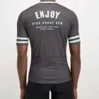 Mens Semester Cool coal coloured Supremium Cycle Top. Designed and manufactured by Enjoy cycling apparel.
