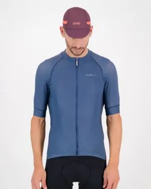 Front of the mens cycling cap in the Semester baroon DriFit design made by enjoy.cc