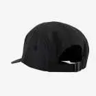 Back view of the unisex U-Flex 5 Panel Ripstop cap in Black with blue branding by Enjoy.cc