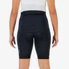 Back view of the Enjoy Dual women's cycle short in black with reflective detailing made by Enjoy.cc.
