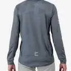 Back view of the Enjoy men's Enduro Long Sleeve Trail Tee in Dark Grey made by Enjoy.cc