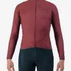 Front view of the Men's thermal training long sleeve jersey in a mahogany colour way by Enjoy.cc
