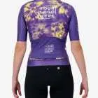 Back view of the Womens Semi Custom Proxision cycling jersey in a purple tie-dye design Enjoy.cc