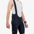 Side view of the Men's Dual bib short in black, made by enjoy.cc