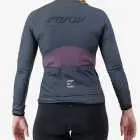Back view of the women's thermal training long sleeve jersey in a slate colour way by Enjoy.cc