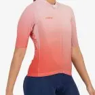 Side view of the womens rose Supremium cycling jersey design made by Enjoy.cc