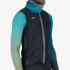 Mens side view of the Enjoy neckwarmer in the Teal gradient colourway made by Enjoy.cc