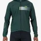 Front view of the Enjoy Contour mens cycling jacket in Green made by enjoy.cc