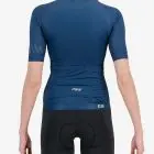 Back view of the womens octane cycle jersey in the petrol chevron design made by Enjoy.cc