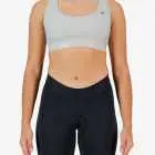 Front view of the Enjoy women's sports bra in the stone colour way available at Enjoy.cc