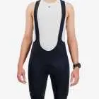 Front view of the Men's Dual bib short in black, made by enjoy.cc