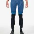 Front view of the Enjoy men's fleeced legwarmer with reflective detailing made by Enjoy.cc