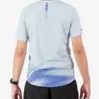 Back view of the Enjoy men's Activ Tee in Blue made by Enjoy.cc