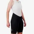 Side view of the Enjoy Dual women's cycle short with reflective detailing made by Enjoy.cc.