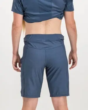 Ladies Navy Coloured Reptilia Trail Short. Designed and manufactured by Enjoy cycling apparel.