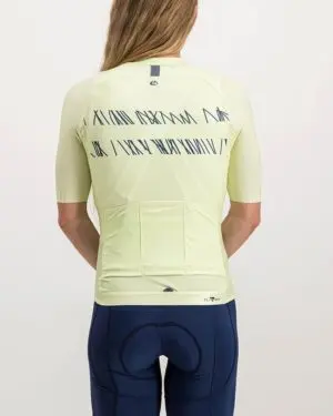 Ladies Carter Climber Cycling Shirt. The Climber range of cycling shirts by Enjoy are shaved of anything excess so expect tight fitting minimalist cuts that are engineered for flat out racing.