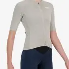 Side view of the womens wheat Hempie cycling jersey design made by Enjoy.cc