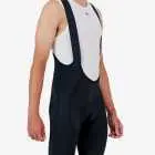 3qtr view of the Enjoy ProXision mens cargo bib short in the black colourway made by enjoy.cc