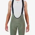 Front view of the Enjoy ProXision mens cargo bib short in the thyme colourway made by enjoy.cc