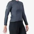 Side view of the women's thermal training long sleeve jersey in a slate colour way by Enjoy.cc