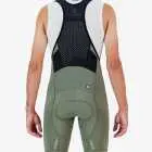 Back view of the Enjoy ProXision mens cargo bib short in the thyme colourway made by enjoy.cc
