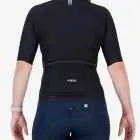 Back view of the Climber Women's cycle jersey in black colour Void design by enjoy.cc