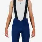 Front view of the Enjoy Octane men's bib short in navy with reflective detail made by Enjoy.cc