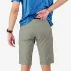 Back view of the Enjoy men's Aline Trail Shorts in Olive made by Enjoy.cc