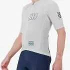 Side view of the Mens Supremium cycling jersey for in sand colour way by enjoy.cc
