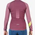 Back view of the womens 2024 Tracker fleeced cocoon cycling jersey designed and made by Enjoy.cc