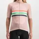 Ladies Rainbow Nation rose coloured Octane Cycle Top. Designed and manufactured by Enjoy cycling apparel.