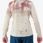 Back view of the Enjoy Women's Enduro Long Sleeve Trail Tee in Beige made by Enjoy.cc