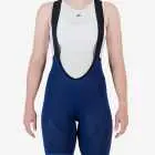 Front view of the Enjoy ProXision womens cargo bib short in the navy colourway made by enjoy.cc