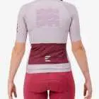 Back view of the Women's Supremium cycling jersey for in mauve colour way by enjoy.cc