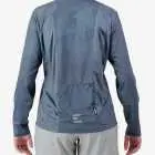 Back view of the Enjoy Women's Enduro Long Sleeve Trail Tee in Dark Grey made by Enjoy.cc