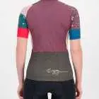 Back of the ladies cycling jersey in the peat Stellar Supremium design made by enjoy.cc